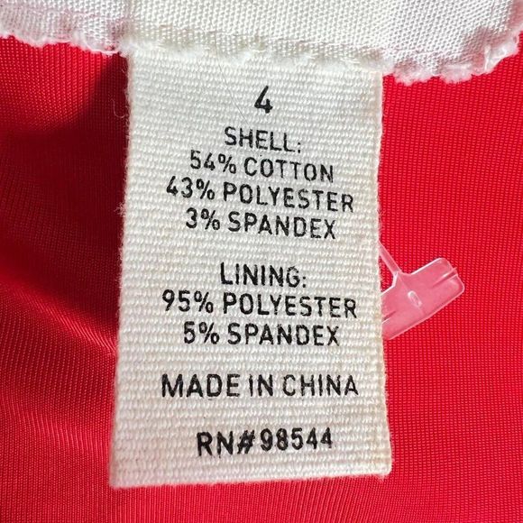 Anthropologie Tabitha Red Textured Dress Size 4 - Picture 8 of 9